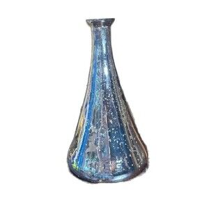 Three Hands Corp. Silver Mercury Glass Conical Vase, 9.5” Item 36241